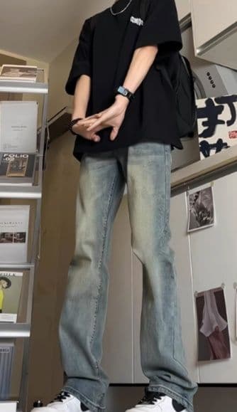 デニムパンツメンズ フレア 美脚効果抜群のフレアデニム