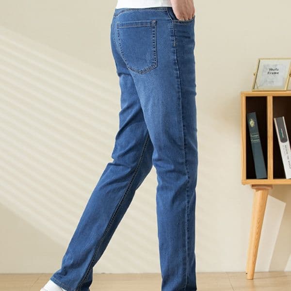 デニムパンツメンズ ストレッチ すっきりシルエット