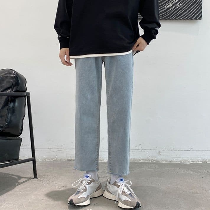 デニムパンツメンズ ゆったり快適ストレートデニム