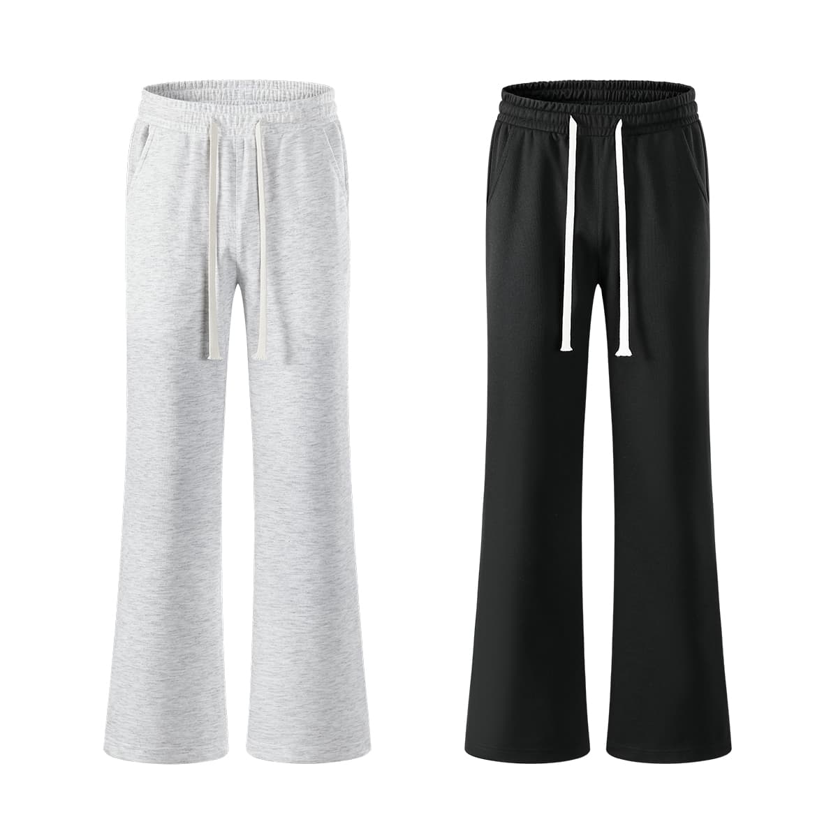 デニムパンツメンズ リラックスフレアスウェットパンツ