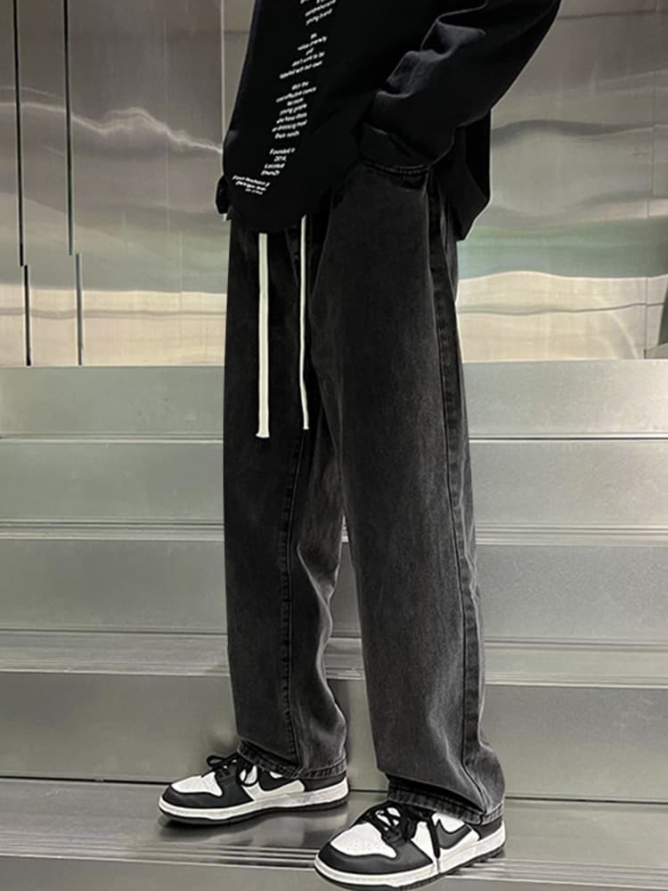 デニムパンツメンズ ワイド ゆったりシルエットデニムパンツ