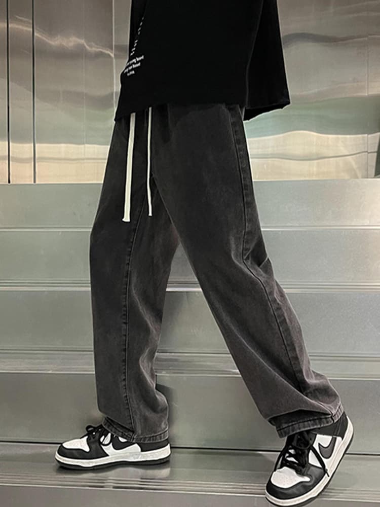 デニムパンツメンズ ワイド ゆったりシルエットデニムパンツ
