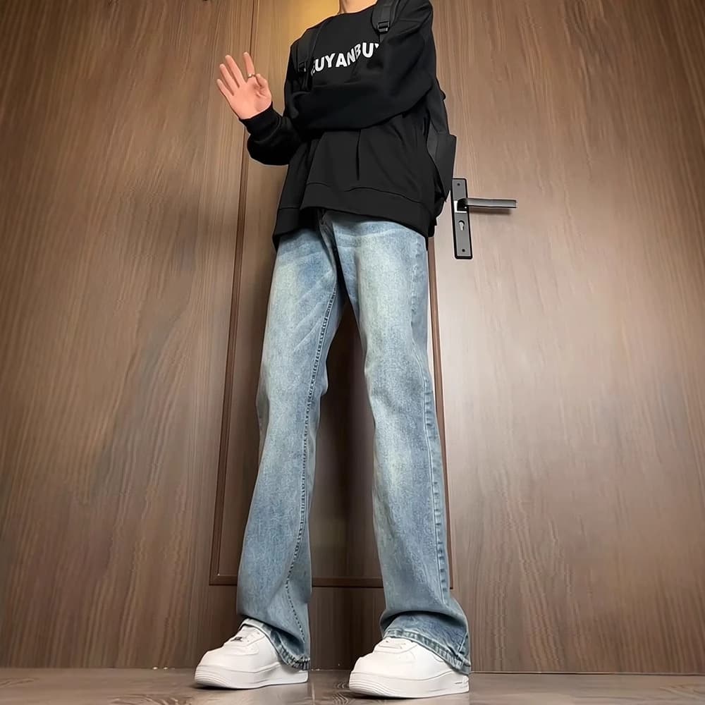 デニムパンツメンズ フレア 裾広がりヴィンテージフレアデニム