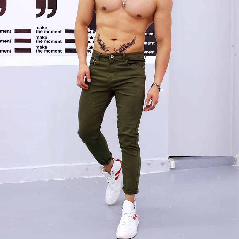 デニムパンツメンズ ストレッチ すっきり細身ストレッチデニム
