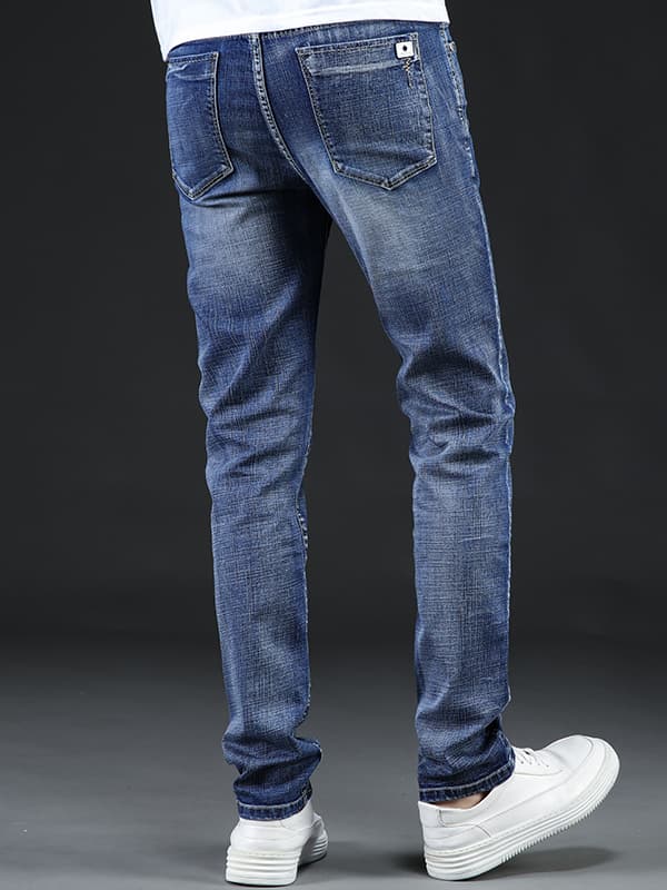デニムパンツメンズ ストレッチ しなやかフィット細身デニム