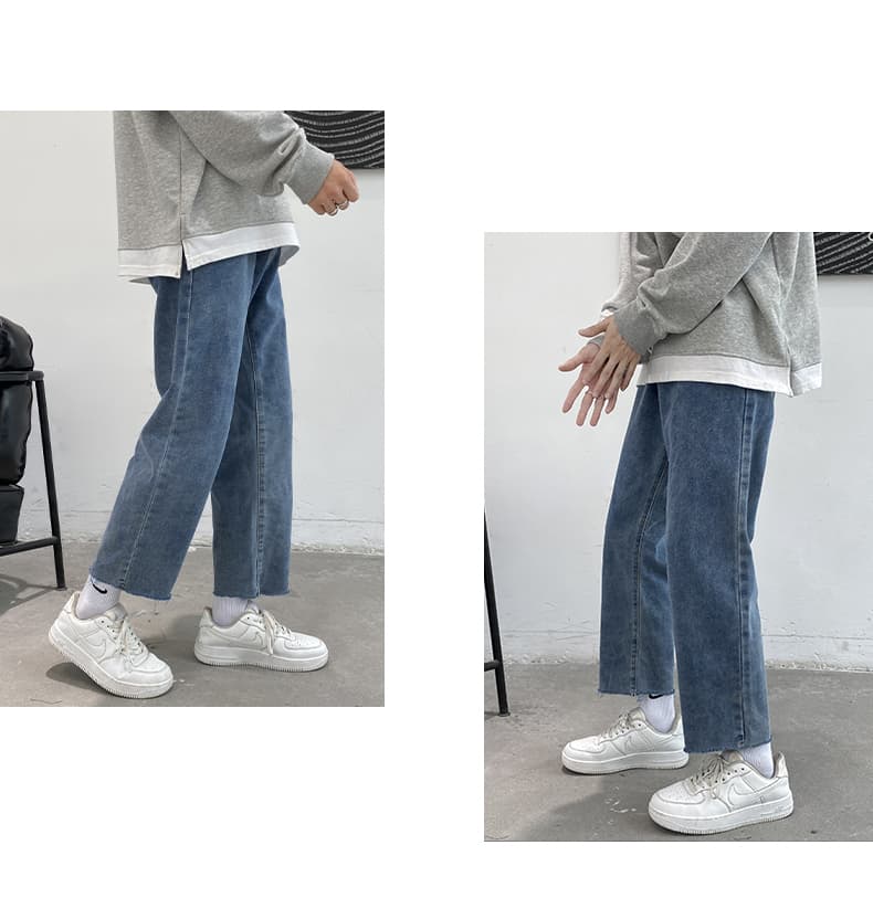 デニムパンツメンズ ゆったり快適ストレートデニム