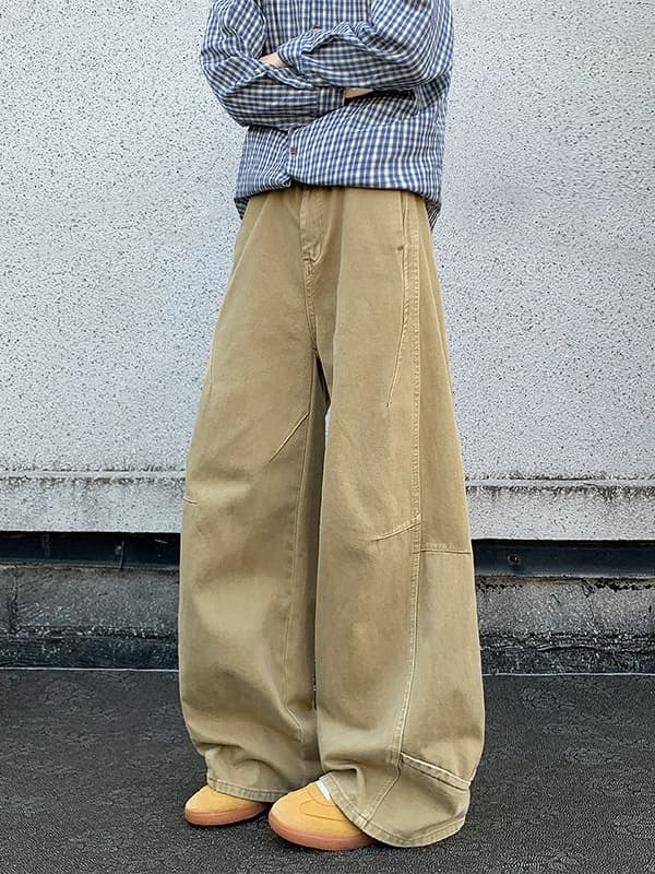 メンズデニムパンツ ワイド ストリート系 秋冬 全2色