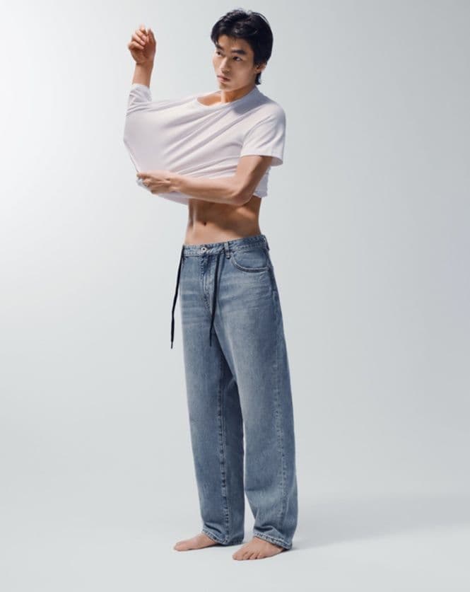 デニムパンツメンズ ワイド ゆったりシルエットデニムパンツ