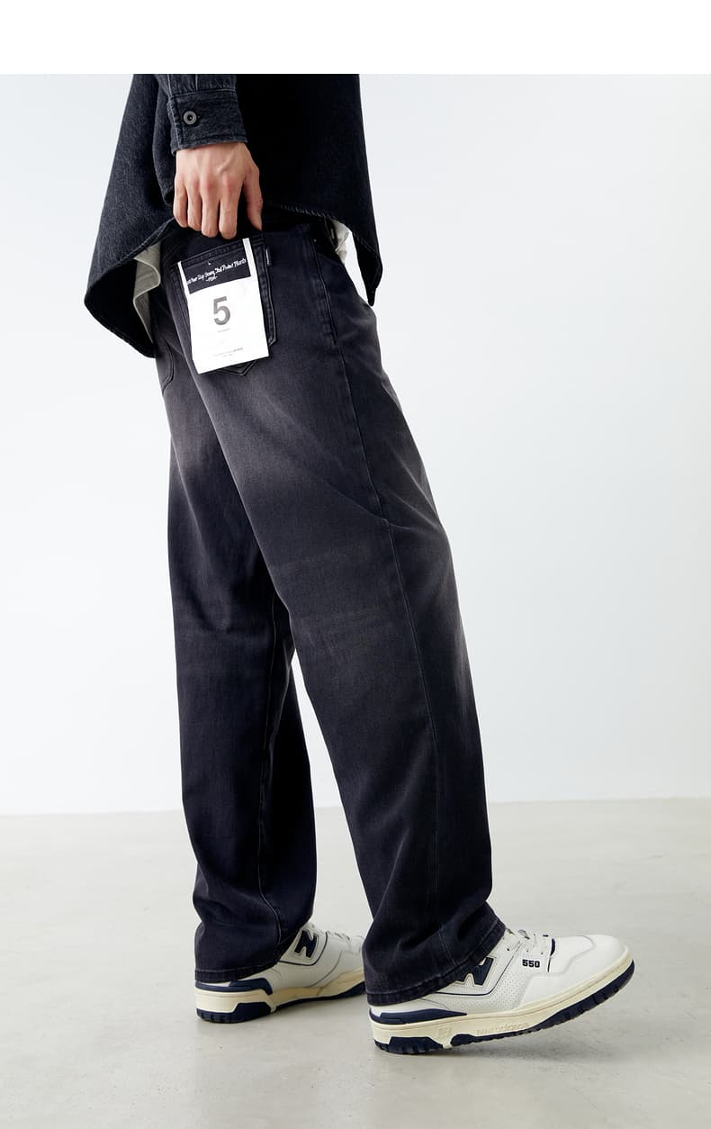 デニムパンツメンズ ワイド ゆったりシルエットデニムパンツ