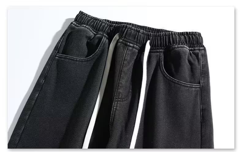 デニムパンツメンズ フレア ゆったりシルエット紐付きフレアデニム