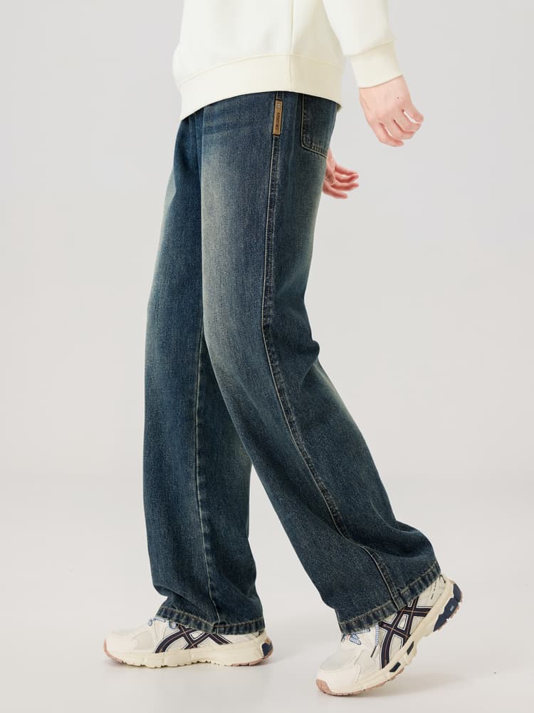 デニムパンツメンズ ワイド ゆったりシルエットデニムパンツ