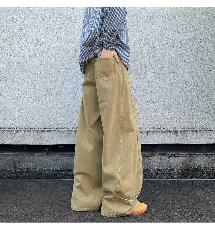 メンズデニムパンツ ワイド ストリート系 秋冬 全2色