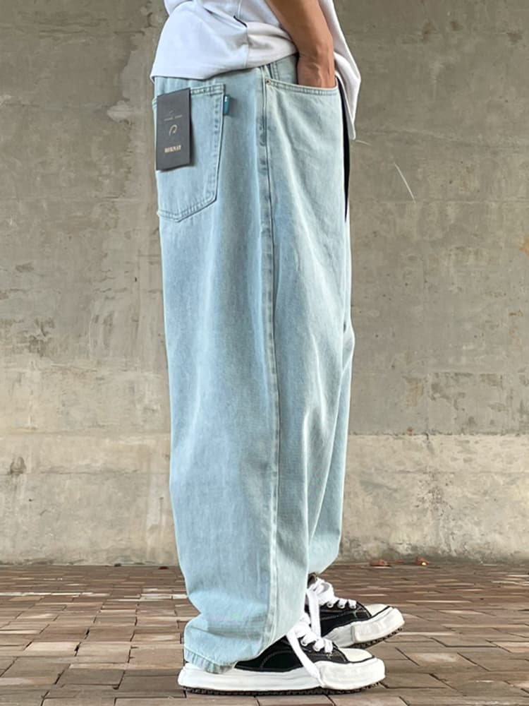 デニムパンツメンズ メンズ デニムパンツ 超ゆったりレトロワイド