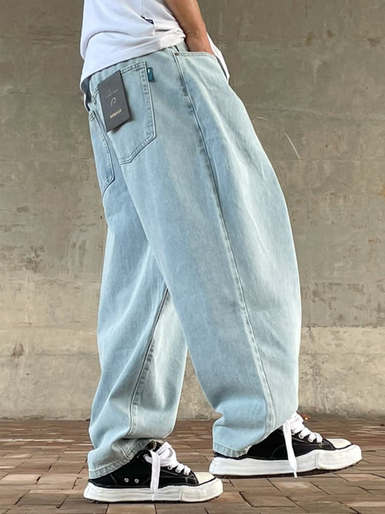 デニムパンツメンズ メンズ デニムパンツ 超ゆったりレトロワイド