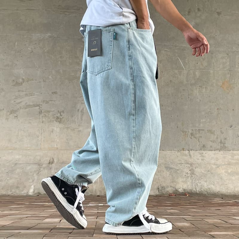 デニムパンツメンズ メンズ デニムパンツ 超ゆったりレトロワイド