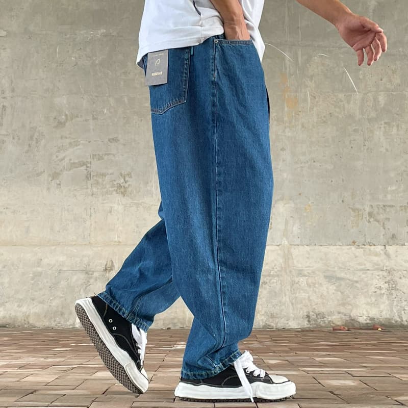 デニムパンツメンズ メンズ デニムパンツ 超ゆったりレトロワイド